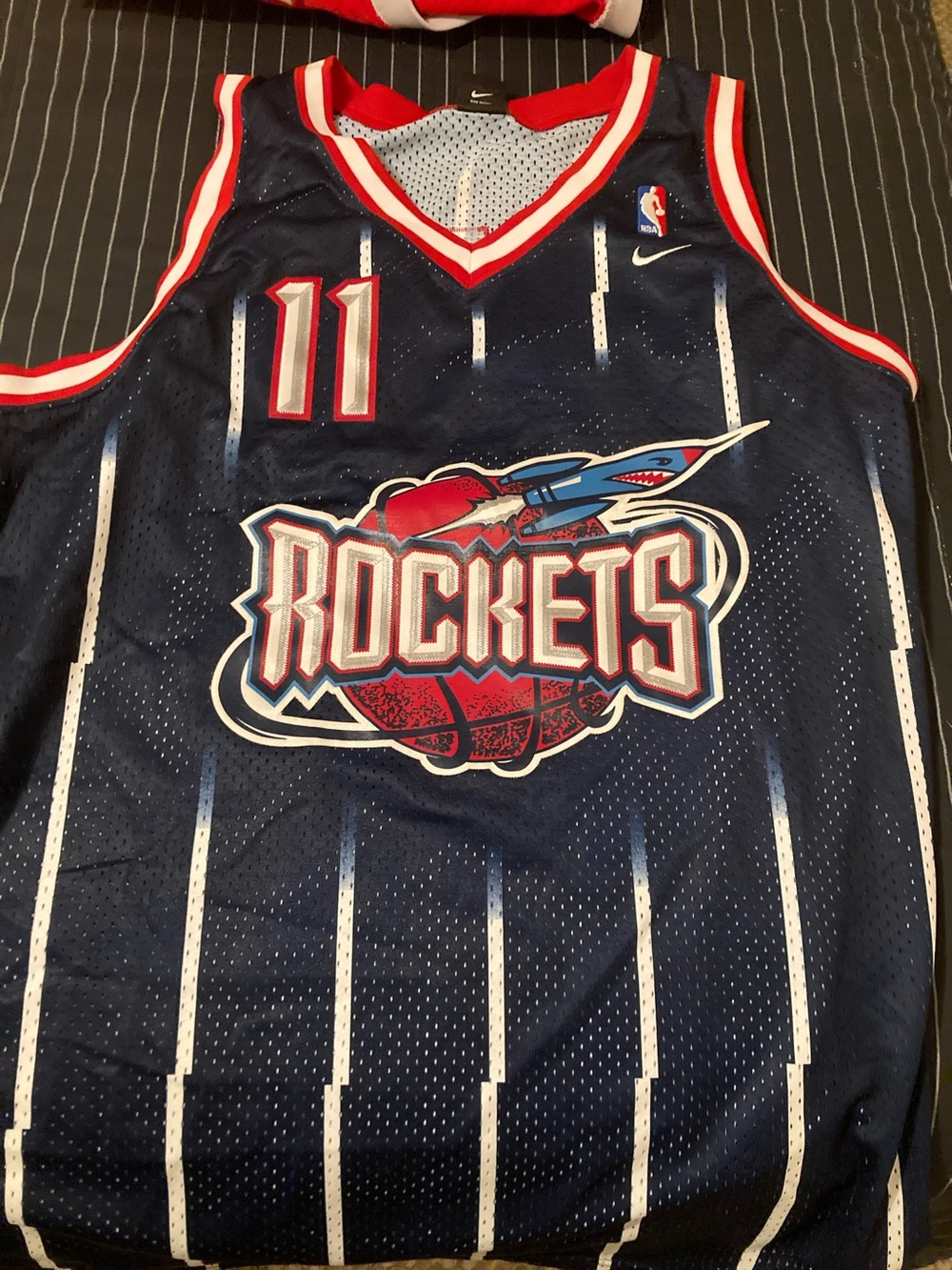 Nike Men’s Houston Rockets #11 Navy Basketball Jersey